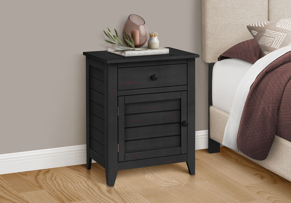 Accent Nightstand, Storage Drawer, Transitional