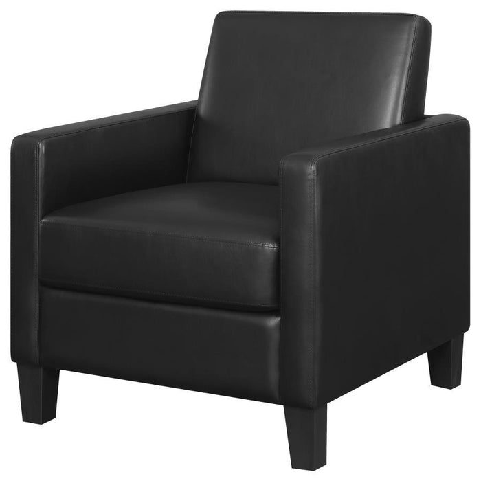 Julio - Upholstered Accent Chair With Track Arms - Black