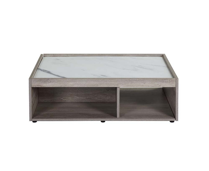 Walden - Coffee Table - Faux Marble Top & Gray Oak Finish