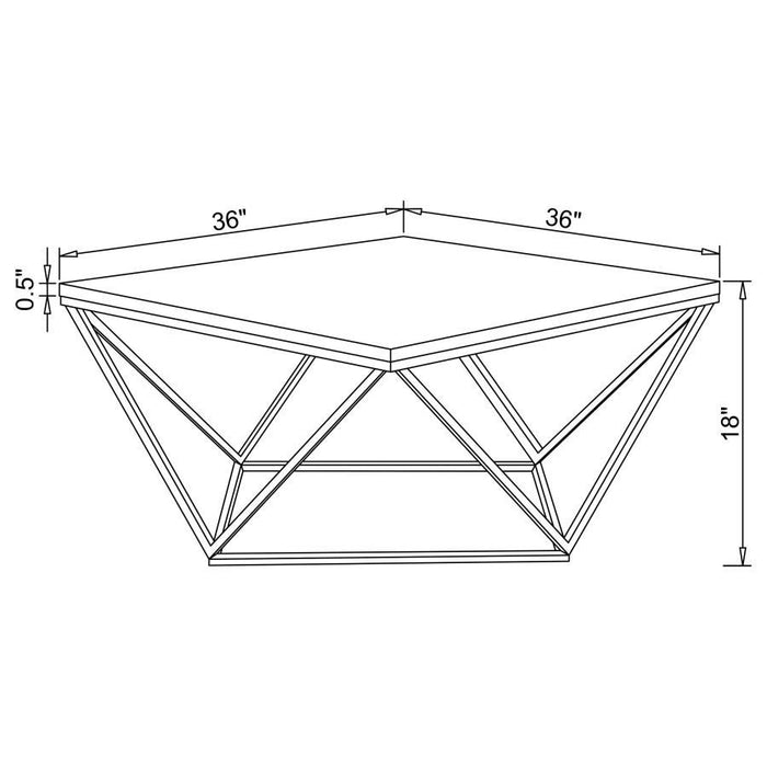 Square Coffee Table White And Gold