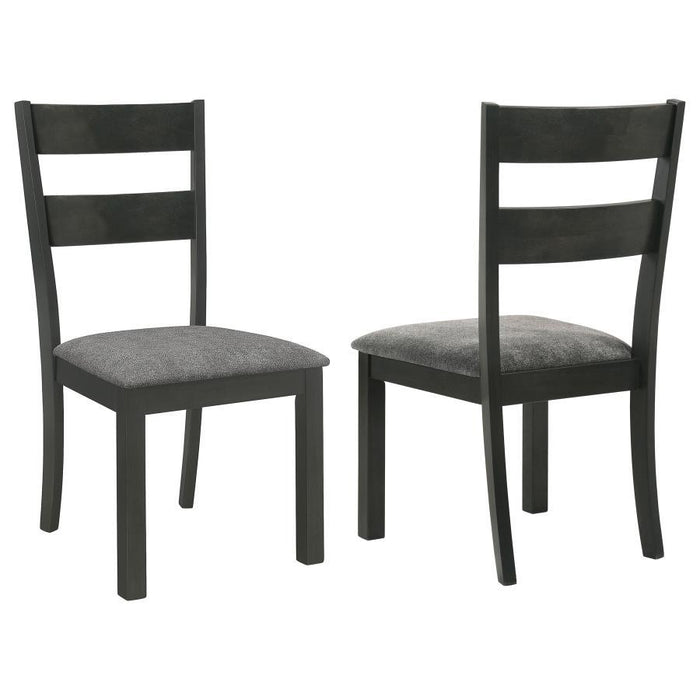 Jakob - Ladder Back Wood Dining Side Chair (Set of 2) - Black