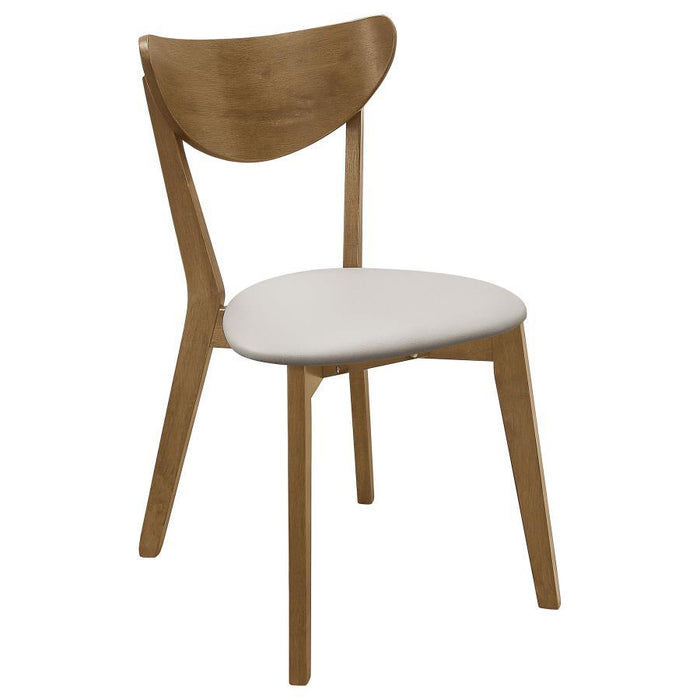 Kersey Collection - Tan Pu - Kersey Dining Side Chairs With Curved Backs Beige And Chestnut (Set of 2)