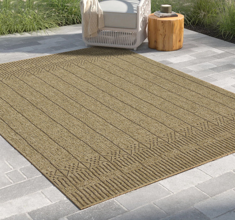 Earth - 2'7" X 7'3" Indoor, Outdoor, Area Rug - Jute, Mocha