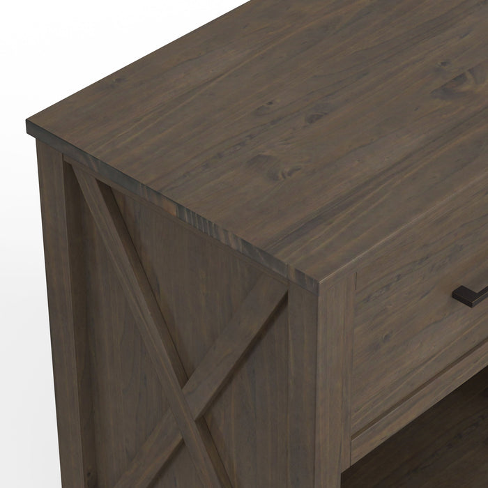 Ela - Bedside Table - Smoky Brown