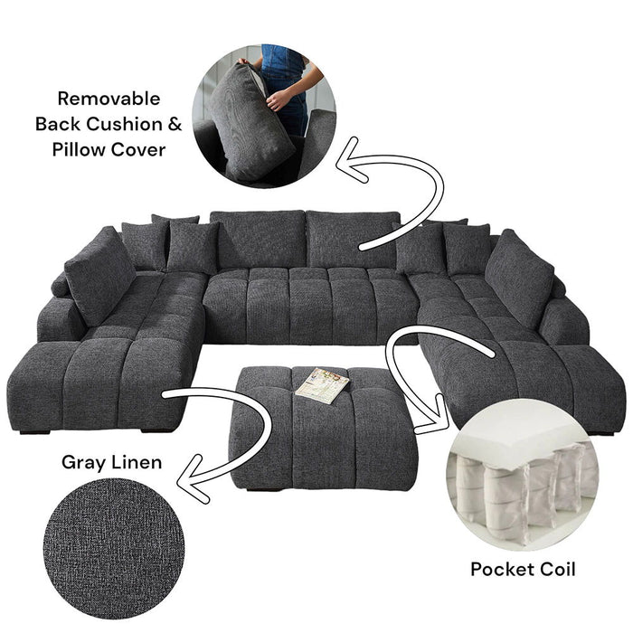 Chosen - Sectional Sofa With 3 Pillows