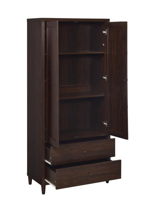 2-door Tall Accent Cabinet Rustic Tobacco