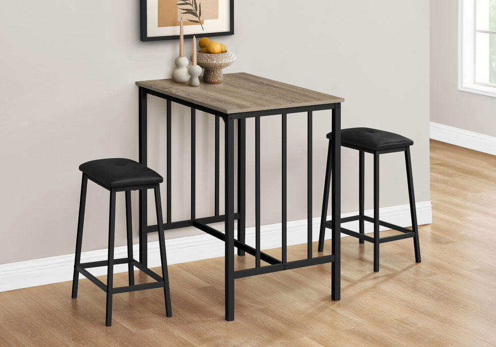 3 Pieces Dining Set, Counter Height, Rectangular, Small, Contemporary & Modern