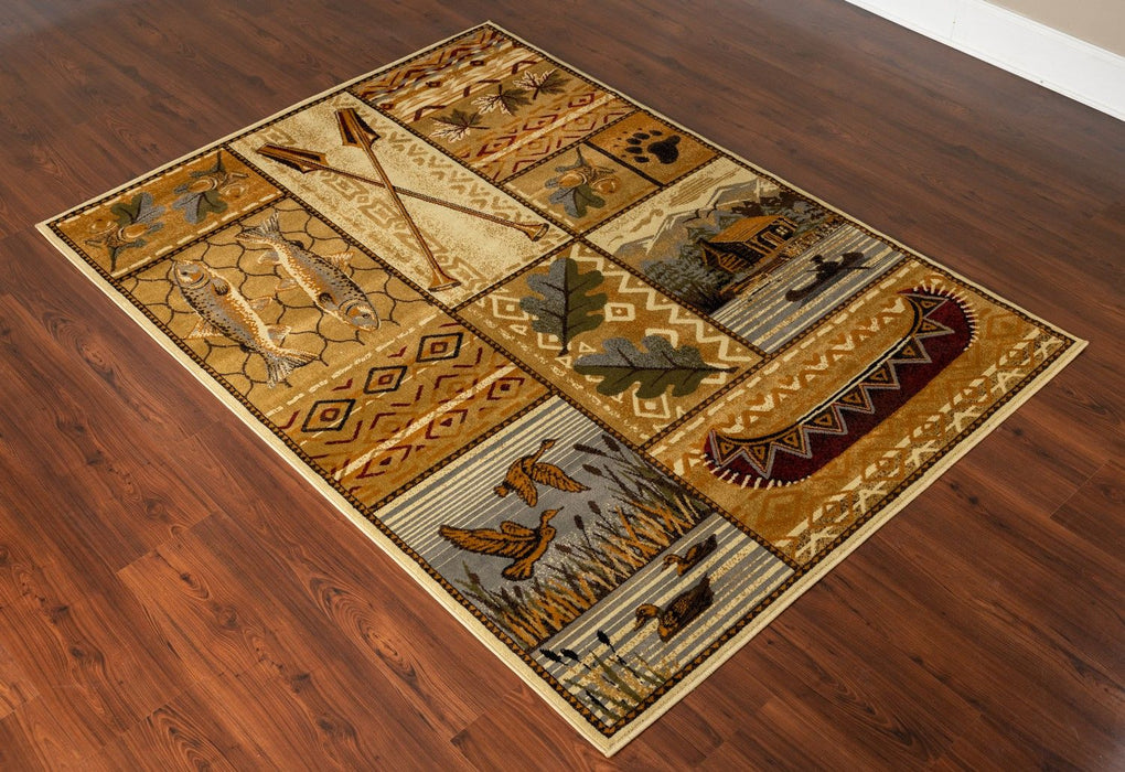 Woodland - GC_RST5001 Multi 5' x 7' Lodge Area Rug