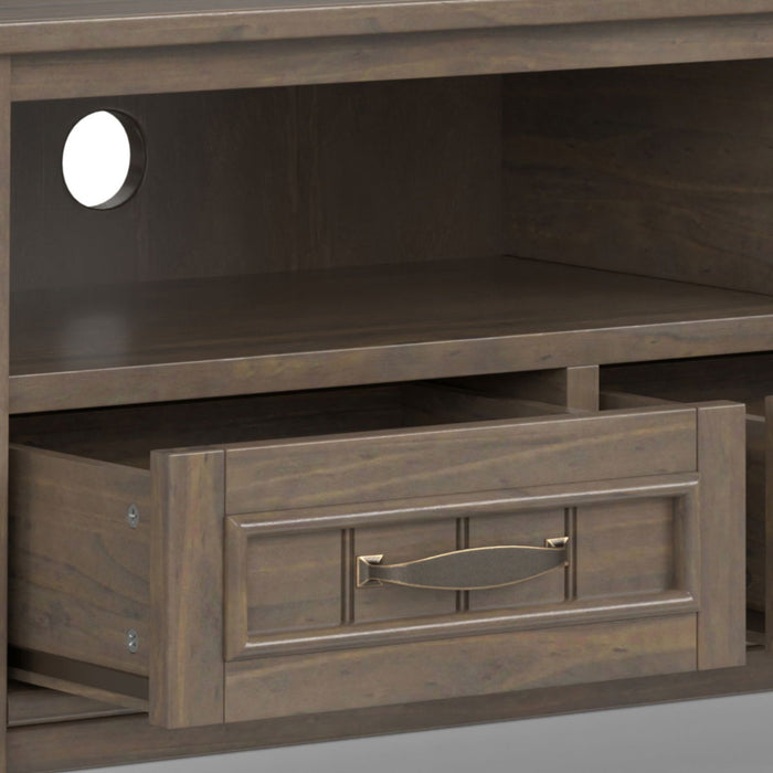 Lev - Low TV Stand - Smoky Brown