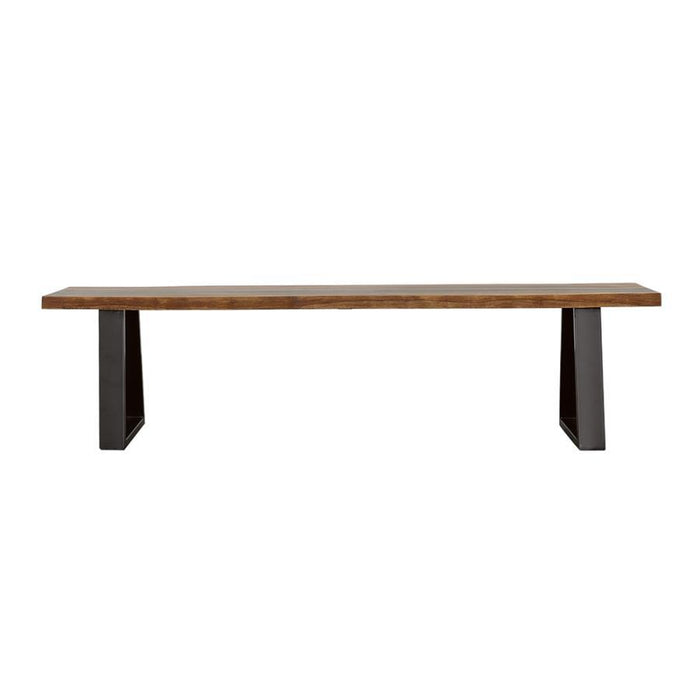 Ditman Live Edge Dining Bench Grey Sheessam And Black