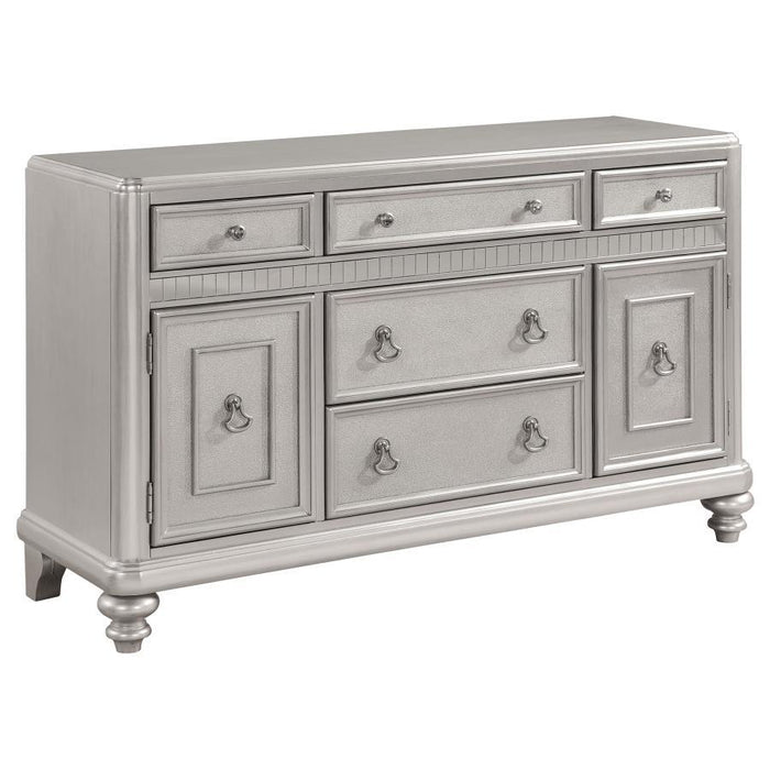 Bling Game Collection - Danette 5-drawer Dining Server Metallic Platinum