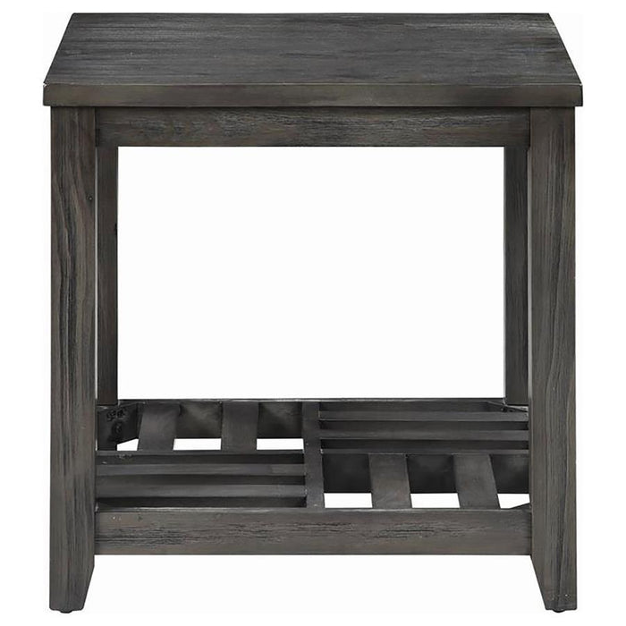 1-shelf Rectangular End Table Grey