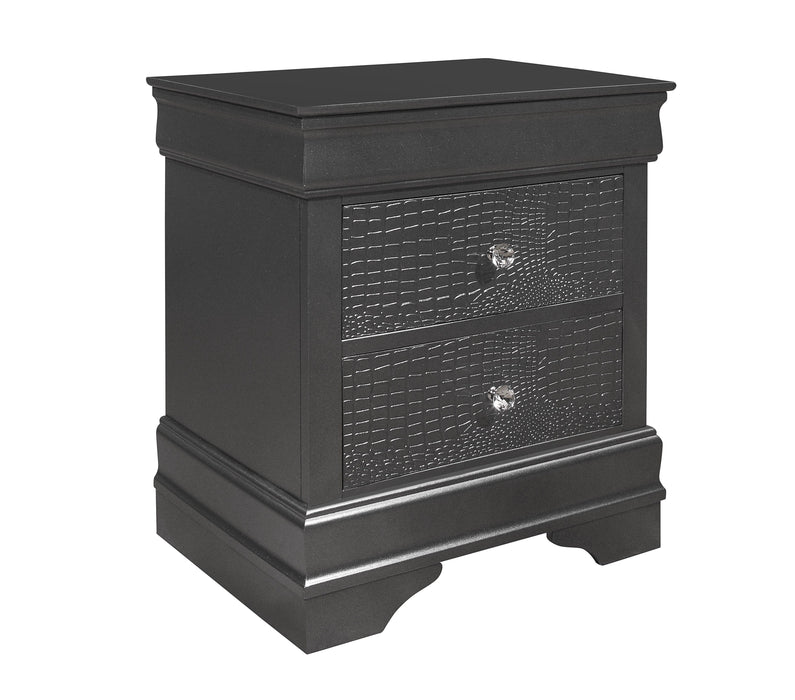 Shaker - Crocodile Metallic Nightstand