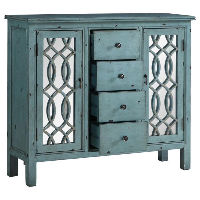 4-drawer Accent Cabinet Antique Blue