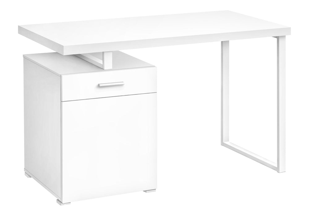 Computer Desk, Home Office, Laptop, Left, Right Set-Up, Storage Drawers, Work, Contemporary, Modern - White