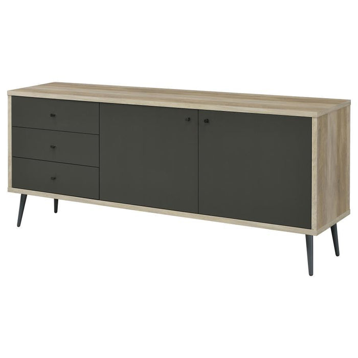 Maeve - 2-Door Engineered Wood Accent Cabinet - Gray And Antique Pine