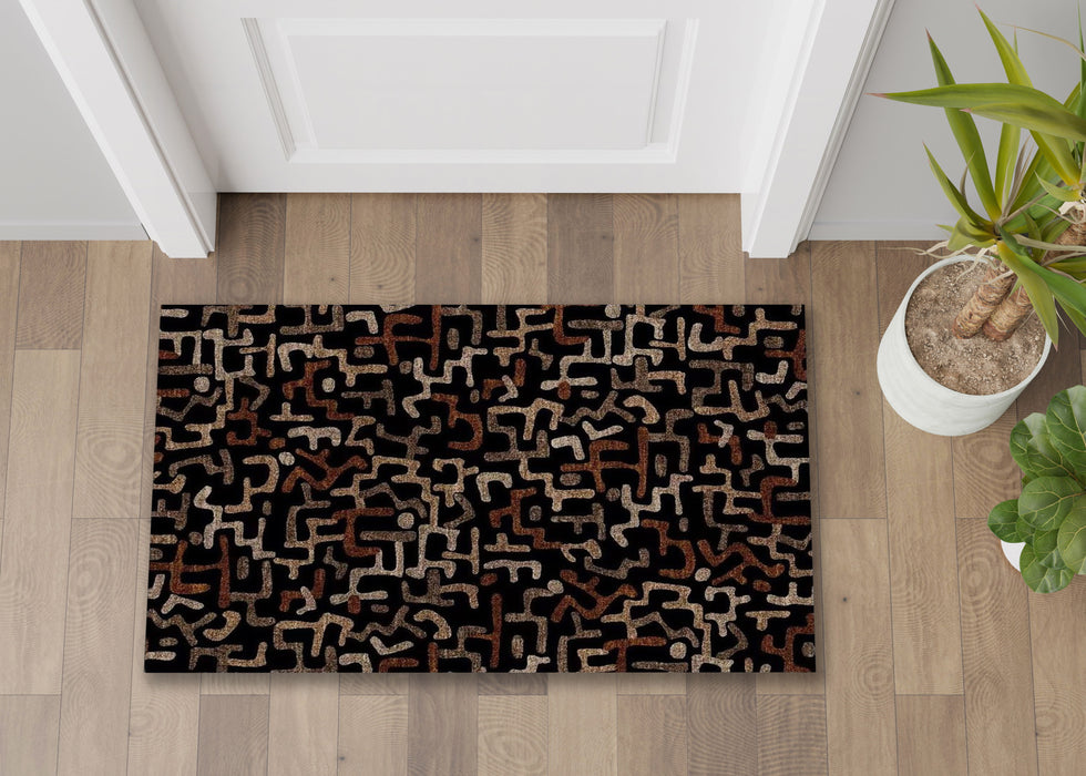 Fenix - Accent Rug - Black / Gold