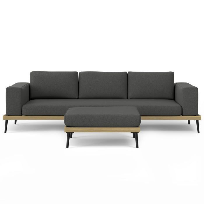 Jett - Outdoor 2 Piece Sofa / Sectional - Slate Grey