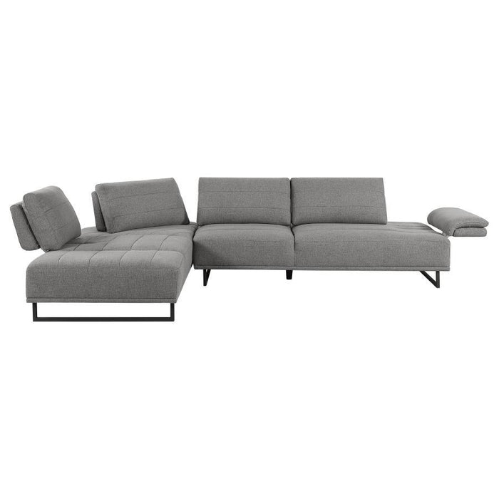 Taupe - Arden 2-piece Adjustable Back Sectional Taupe