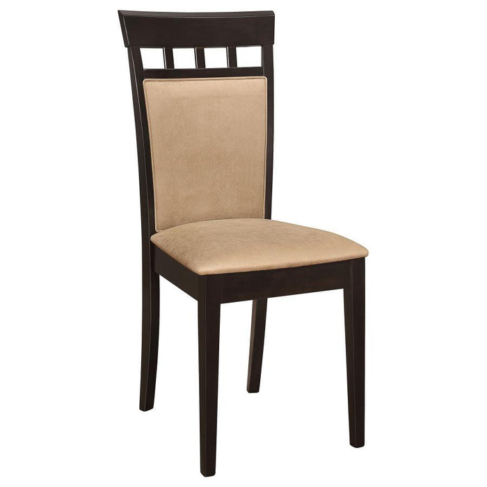 Gabriel Collection - Beige - Gabriel Upholstered Side Chairs Cappuccino And Tan (Set of 2)