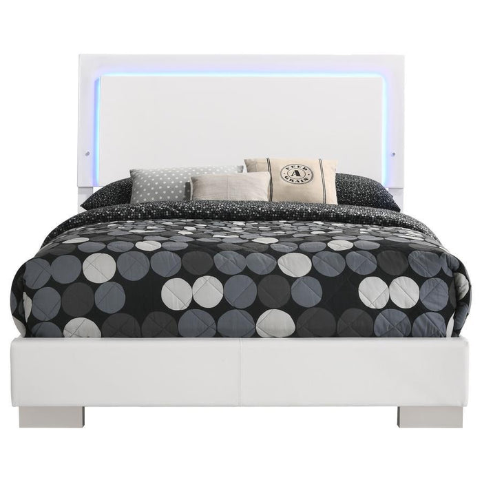 Felicity - Wood LED Panel Bed