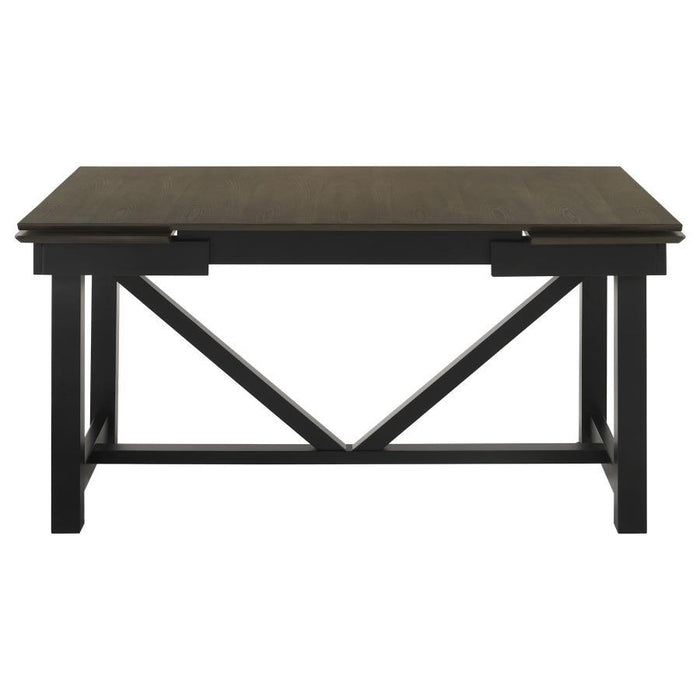 Malia - Rectangular Dining Table With Refractory Extension Leaf - Black