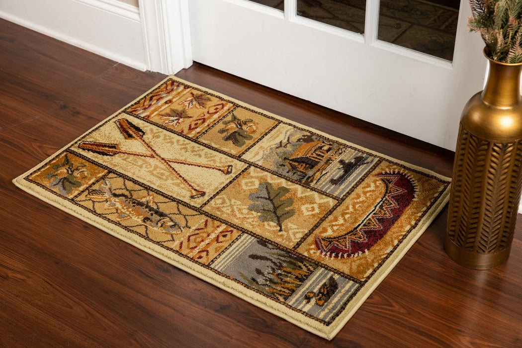 Woodland - GC_RST5001 Multi 5' x 7' Lodge Area Rug