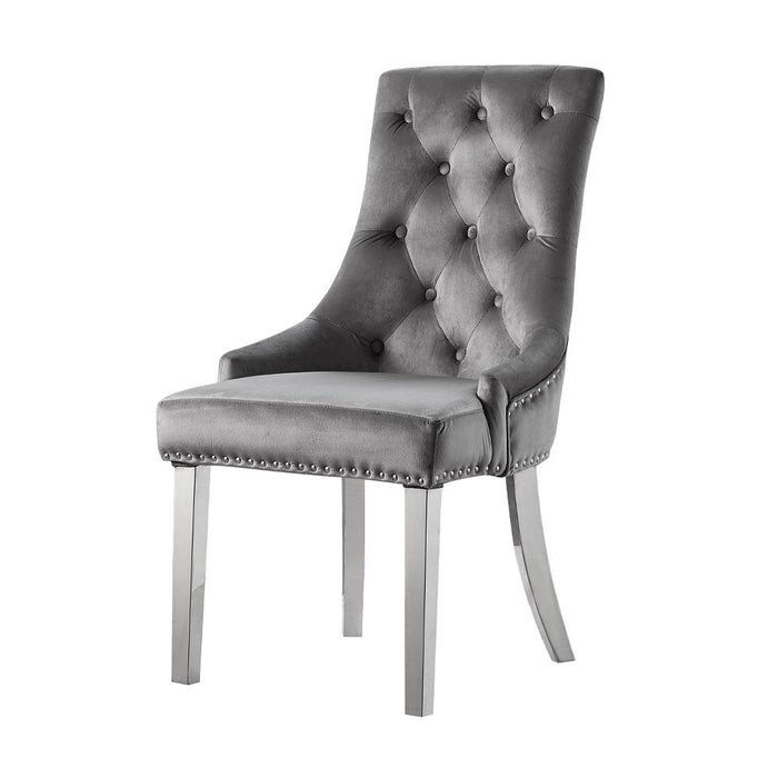 Satinka - Side Chair (Set of 2) - Dark Gray