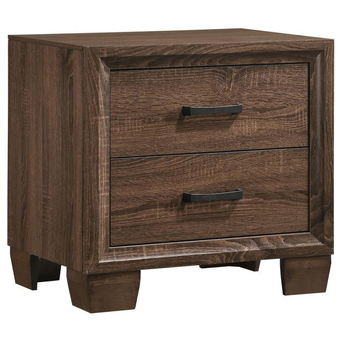 Brandon - 2-Drawer Nightstand - Warm Brown