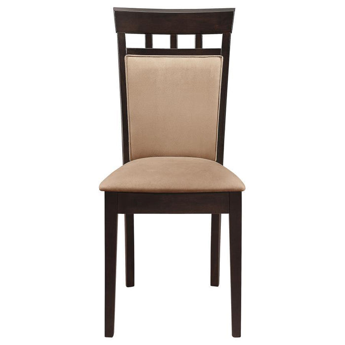 Gabriel Collection - Beige - Gabriel Upholstered Side Chairs Cappuccino And Tan (Set of 2)