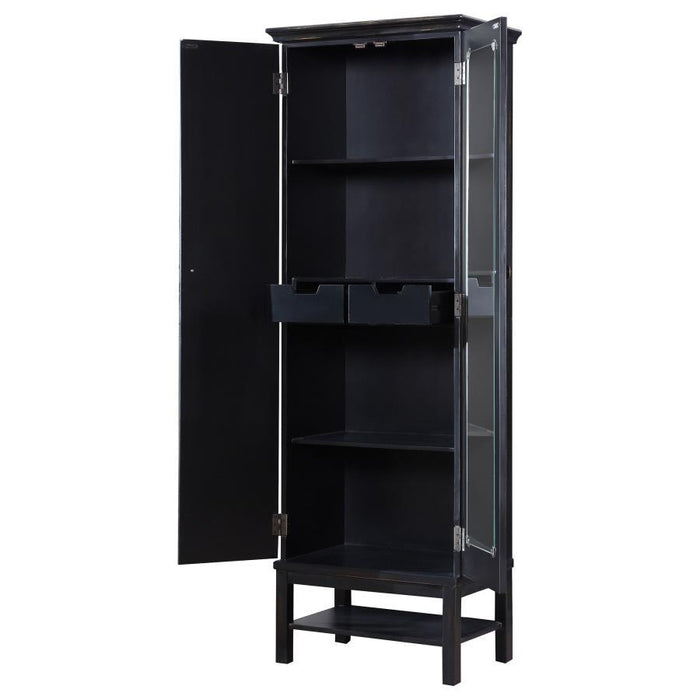 2-door Accent Cabinet Rich Brown And Black