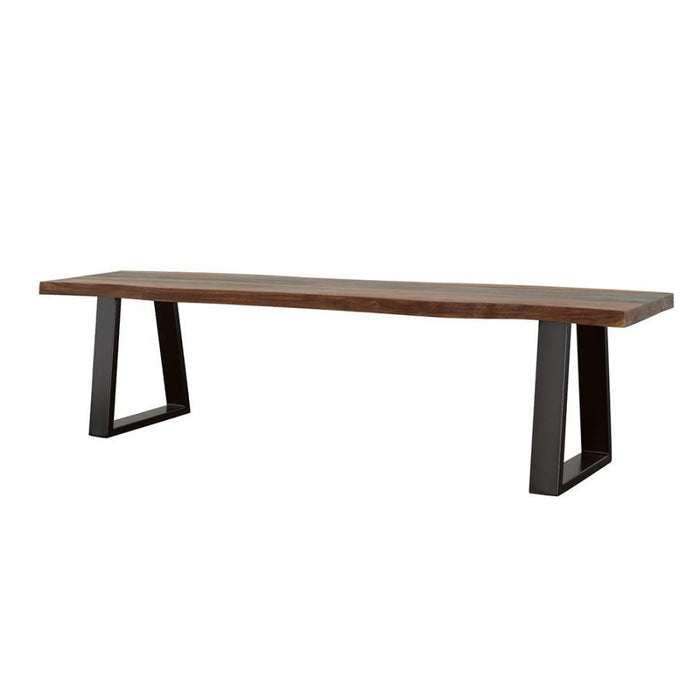 Ditman Live Edge Dining Bench Grey Sheessam And Black