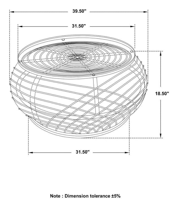 Dahlia - Round Woven Rattan Coffee Table - Natural