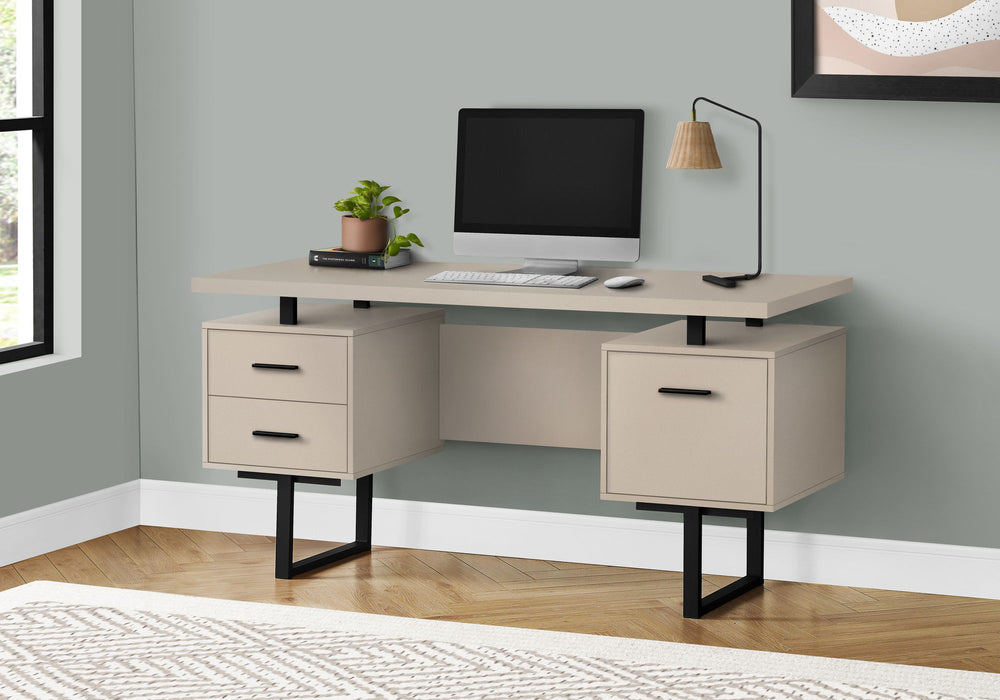 Computer Desk For Home Office, Laptop, Left, Right Set - Up, Storage Drawers, Contemporary & Modern