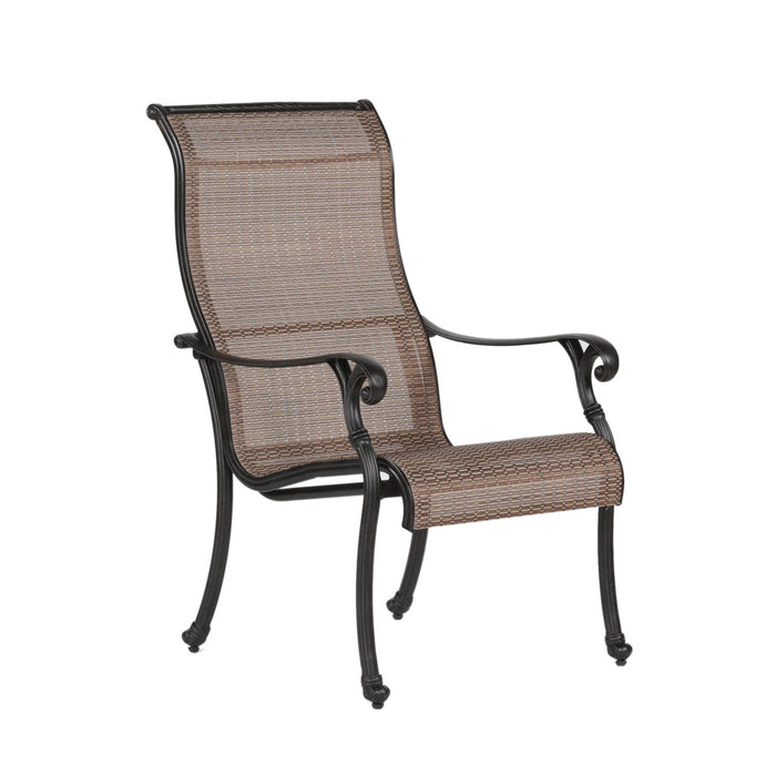 Patio Outdoor Sling Patio Chairs With Aluminum Frame, All-Weather Furniture (Set of 2) - Bronze