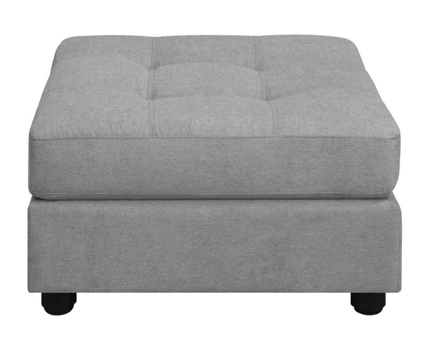 Claude Sectional - Dove - Claude Tufted Cushion Back Ottoman Dove