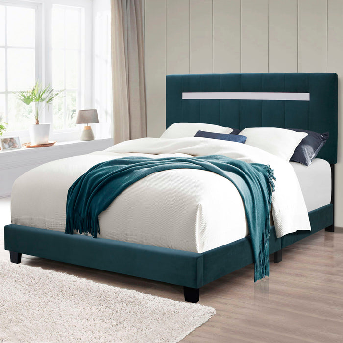 Queen Size Adjustable Upholstered Bed Frame Dark Velvet Collection Comfort And Simplicity