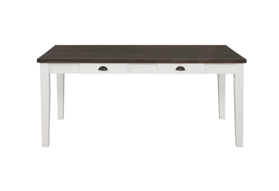 Kingman Collection - Kingman 4-drawer Dining Table Espresso And White