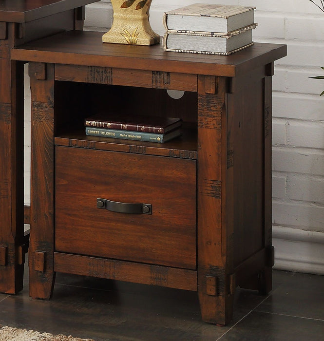 Bridgevine Home - Restoration One Drawer File - Rustic Walnut Finish