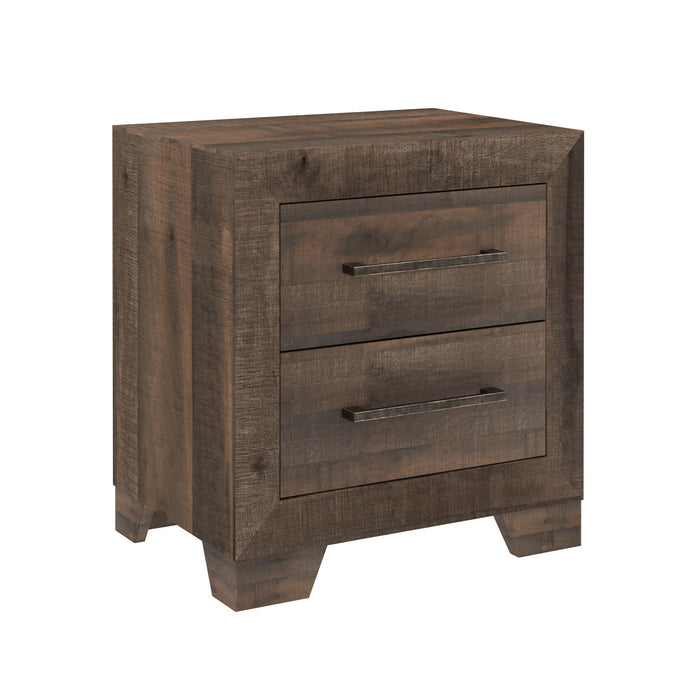 Plinz - 2 Drawer Nightstand - Brown