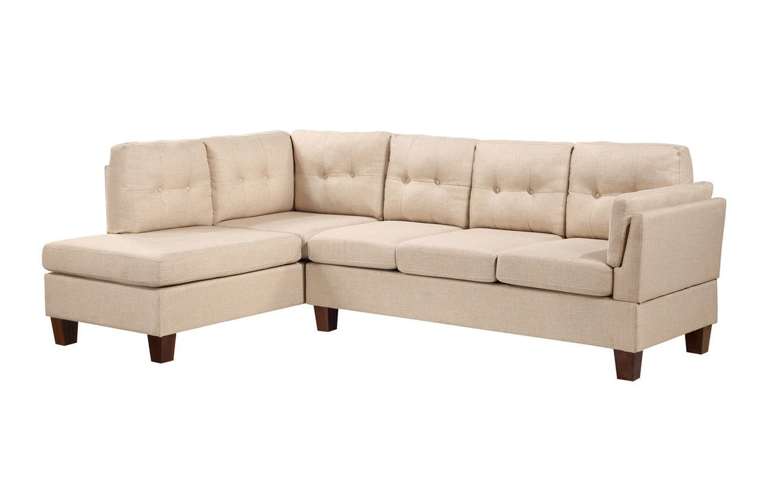 Dalia - Linen Modern Sectional Sofa With Left Facing Chaise