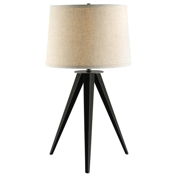 Light Grey - Tripod Base Table Lamp Black And Light Grey