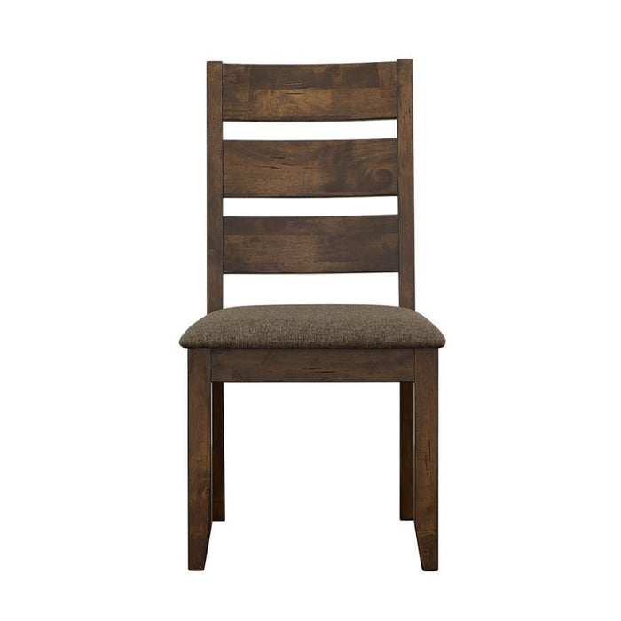 Alston Collection - Grey - Alston Ladder Back Dining Side Chairs Knotty Nutmeg And Grey (Set of 2)