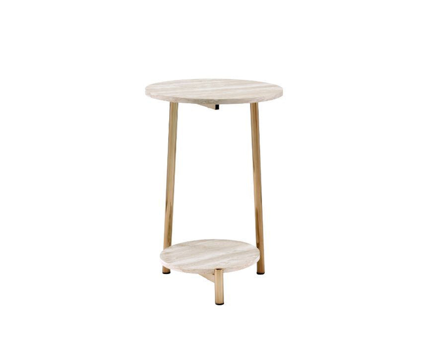 Snare - Accent Table - Natural & Champagne Finish