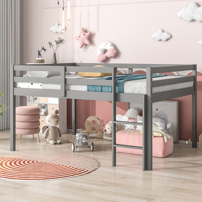 Full Loft Bed - Gray