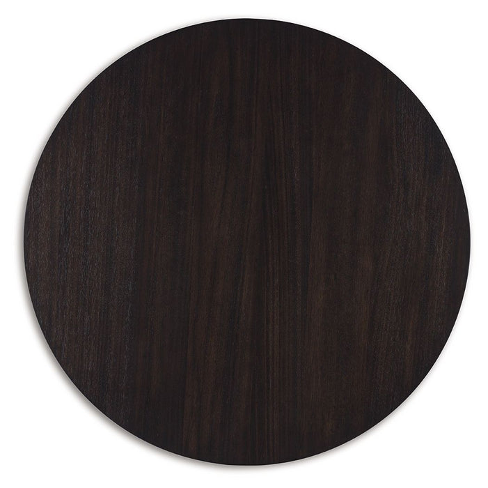 Chasinfield - Dark Brown - Round End Table