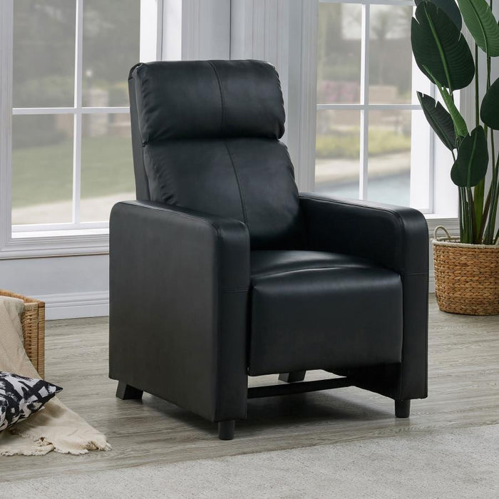 Toohey Home Theater Collection - Black - Toohey Home Theater Push Back Recliner Black