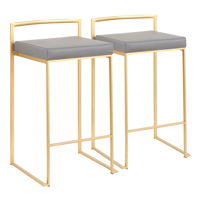 Fuji - Contemporary / Glam Design Counter Stool (Set of 2)