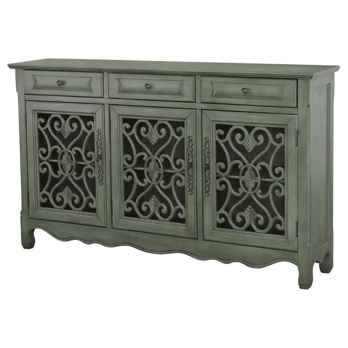 3-door Accent Cabinet Antique Green