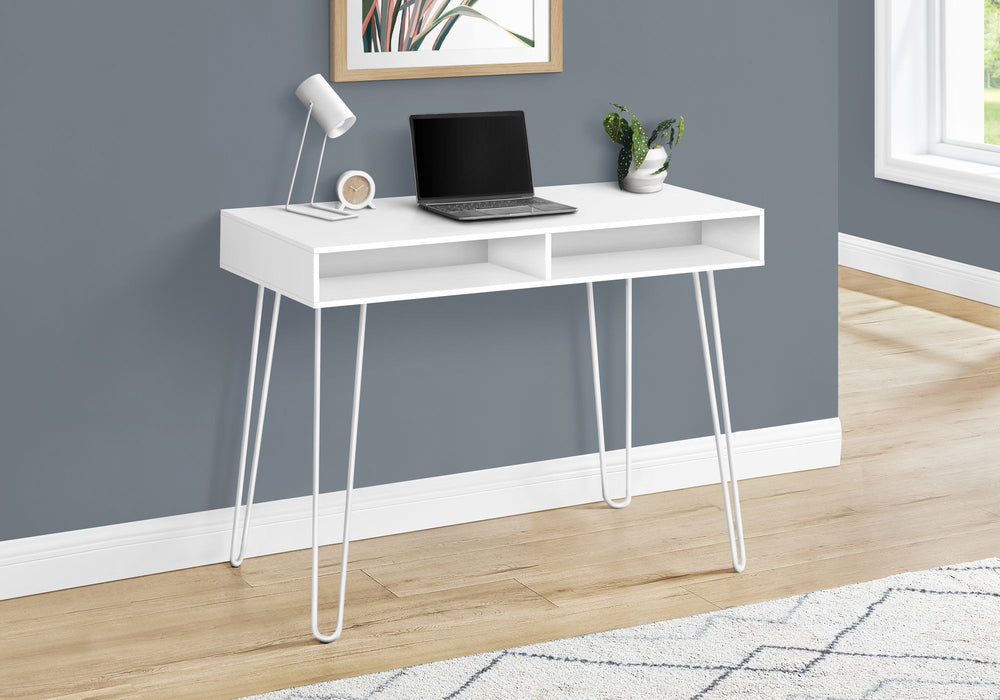 Computer Desk, Home Office, Laptop, Left / Right Set-Up, Storage Drawers, Work, Contemporary, Modern - White